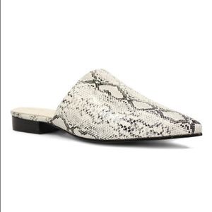 Snakeskin Mules